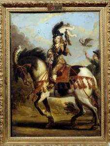 Equestrian portrait of the young Louis XIV (1638 -1715) leaving for hunting Equestrian portrait of the young Louis XIV (1638 -1715) leaving for hunting