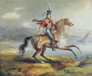 Equestrian self portrait, 1806-08 (oil on canvas) Equestrian self portrait, 1806-08 (oil on canvas)