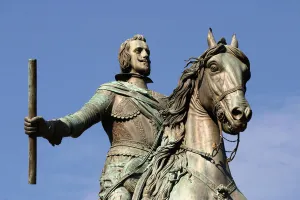 Equestrian statue of Philip IV (1605-65) King of Spain, cast in bronze by Tacca (bronze Equestrian statue of Philip IV (1605-65) King of Spain, cast in bronze by Tacca (bronze