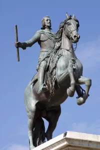 Equestrian statue of Philip IV (1605-65) King of Spain, cast in bronze by Tacca (bronze Equestrian statue of Philip IV (1605-65) King of Spain, cast in bronze by Tacca (bronze