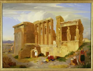 The Erechtheum, Athens, with Figures in the Foreground, 1821 (oil on canvas) The Erechtheum, Athens, with Figures in the Foreground, 1821 (oil on canvas)