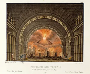 The eruption of the Vesuve. Scenography for the opera The Last Day of Pompei The eruption of the Vesuve. Scenography for the opera The Last Day of Pompei