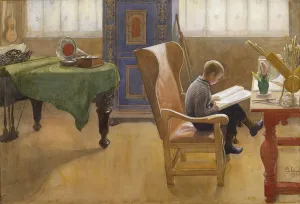 Esbjorn in the Study Corner, 1912 (w/c on paper) Esbjorn in the Study Corner, 1912 (w/c on paper)