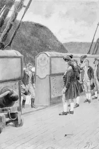 The Escape of Arnold on the British Sloop-of-War Vulture, illustration The Escape of Arnold on the British Sloop-of-War Vulture, illustration