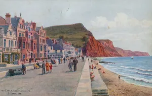 The Esplanade, Looking E, Sidmouth (colour litho) The Esplanade, Looking E, Sidmouth (colour litho)