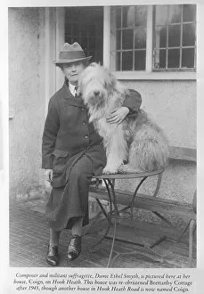 Old English Sheepdog Gallery: Ethel Smyth (b / w photo)