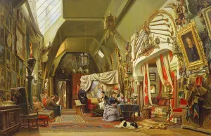Eugene Giraud (1806-81) in his Studio with his Brother, Charles and his son, Victor Eugene Giraud (1806-81) in his Studio with his Brother, Charles and his son, Victor
