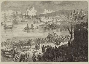 Evacuation of the Suburb of Gaeta during the Armistice (engraving)