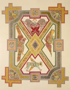 The Four Evangelists, from a facsimile copy of the Book of Kells, pub The Four Evangelists, from a facsimile copy of the Book of Kells, pub