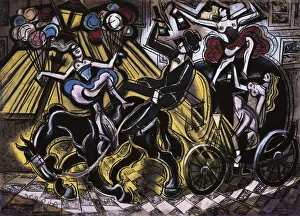 The Evening; La Soiree, (gouache and pencil on buff paper) The Evening; La Soiree, (gouache and pencil on buff paper)