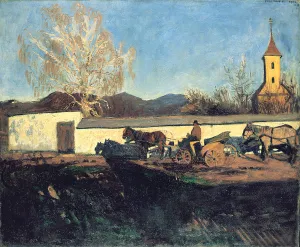 Evening in March (oil on canvas) Evening in March (oil on canvas)