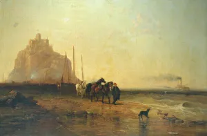 Evening off St Michael's Mount, 1855 (oil on canvas) Evening off St Michael's Mount, 1855 (oil on canvas)