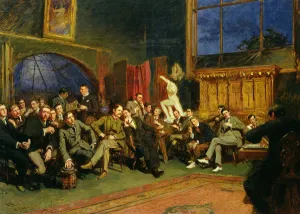 Evening in the Studio with my Students, 1886 (oil on canvas) Evening in the Studio with my Students, 1886 (oil on canvas)