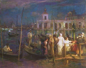 Gondoliers Gallery: An Evening in Venice, c.1910 (oil on canvas)