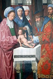 Evora Museum. Master of the Evora altarpiece. The circumcision of Christ. Oil on panel Evora Museum. Master of the Evora altarpiece. The circumcision of Christ. Oil on panel