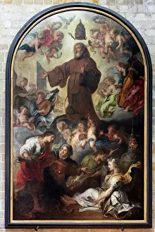 Flemish Artist Gallery: The Exaltation or Glorification of St. Francis of Paula, Theodoor Van Thulden, 1651-1700 (painting)