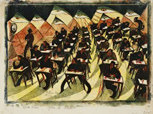 The Exam Room, c. 1934 (linocut printed in colours on thin Japan) The Exam Room, c. 1934 (linocut printed in colours on thin Japan)