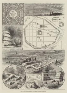 Excavations of the Remains of a Roman City at Silchester (engraving) Excavations of the Remains of a Roman City at Silchester (engraving)