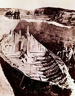 Excavations of Viking longship Gokstad discovered in the 9th century Norway