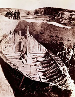 Excavations of Viking longship Gokstad discovered in the 9th century Norway Excavations of Viking longship Gokstad discovered in the 9th century Norway