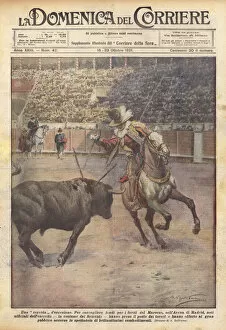 An exceptional bullfight (colour litho)
