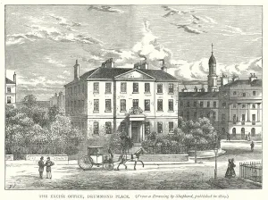 Drummond Place Gallery: The Excise Office, Drummond Place (engraving)