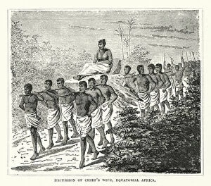 Excursion of Chief's Wife, Equatorial Africa (engraving)