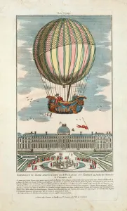 Experience du globe aerostatique du MM. Charles et Robert au Jardin des Thuileries le 1er Experience du globe aerostatique du MM. Charles et Robert au Jardin des Thuileries le 1er