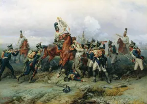 The Exploit of the Mounted Regiment in the Battle of Austerlitz, 1884 (oil on canvas) The Exploit of the Mounted Regiment in the Battle of Austerlitz, 1884 (oil on canvas)