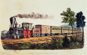 The Express Train, engraved by Nathaniel Currier (1813-88) and James Merritt Ives The Express Train, engraved by Nathaniel Currier (1813-88) and James Merritt Ives