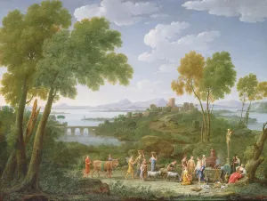 An Extensive Italianate Landscape with a Sacrifice, 1728 (oil on canvas) An Extensive Italianate Landscape with a Sacrifice, 1728 (oil on canvas)