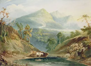Extensive Landscape with Cattle Watering (w/c on paper) Extensive Landscape with Cattle Watering (w/c on paper)