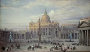 Exterior of St. Peters, Rome, from the Piazza, 1868 Exterior of St. Peters, Rome, from the Piazza, 1868