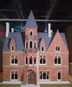 Exterior of Victorian Gothic doll's house, 1875 (mixed media) Exterior of Victorian Gothic doll's house, 1875 (mixed media)