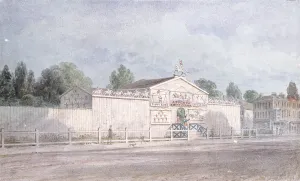 Exterior view of Astleys Amphitheatre, 1777 (w/c on paper) Exterior view of Astleys Amphitheatre, 1777 (w/c on paper)
