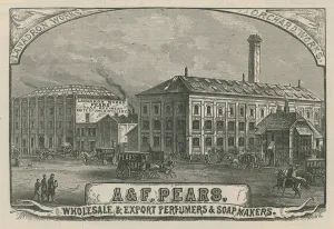A & F Pears, wholesale and export perfumers and soapmakers (engraving) A & F Pears, wholesale and export perfumers and soapmakers (engraving)