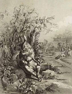 The Fables of Aesop: The Hare and the Tortoise (litho)