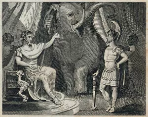 Fabricius and the elephant (engraving)