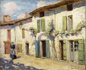 Facade, Laroche Foucault, France, 1914 (oil on canvas)