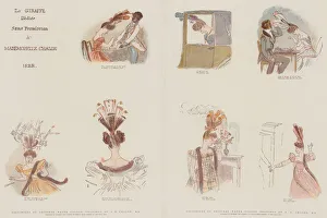 Facsimiles of Original Water Colour Drawings, designed to Satirise the Fashion in Female Facsimiles of Original Water Colour Drawings, designed to Satirise the Fashion in Female