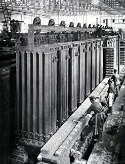 Factory interior, St Petersburg, c.1914 (b/w photo) Factory interior, St Petersburg, c.1914 (b/w photo)