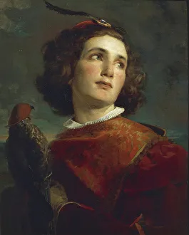The Falconer, by Tranquillo Cremona, 1859, oil on canvas The Falconer, by Tranquillo Cremona, 1859, oil on canvas