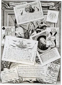 The Three False Brethren (engraving) (b/w photo) (see also 250720) The Three False Brethren (engraving) (b/w photo) (see also 250720)