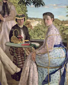 Family Reunion, detail of two women, 1867 (oil on canvas) Family Reunion, detail of two women, 1867 (oil on canvas)