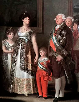 Generation Gallery: Family of spanish king Carlos IV, detail, 1801 (painting)