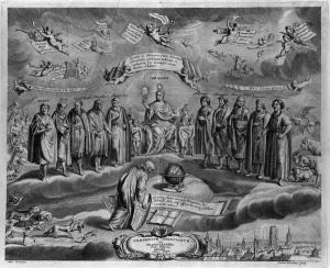 The famous astronomers. Among them, from left to right: Walterus ( The famous astronomers. Among them, from left to right: Walterus (