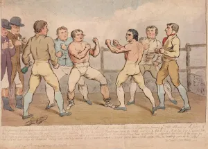 Contest Gallery: The Famous Battle Between Richard Humphreys and Daniel Mendoza, January 9th 1788, pub