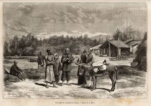 A farm of Sam Choui, in the province of Canton, with the owner (in the centre) A farm of Sam Choui, in the province of Canton, with the owner (in the centre)