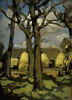 Images Dated 12th January 2010: Farm Steading (oil on panel)