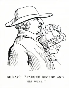 A farmer and his wife, 18th century (engraving) A farmer and his wife, 18th century (engraving)